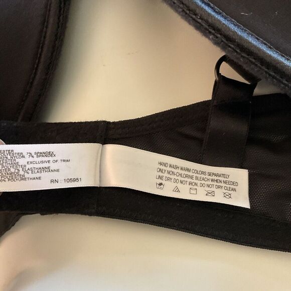 Natori Bra 34DD Black Bra Chic Comfort Full Figure Sweetheart Contour Underwire - Picture 7 of 9